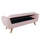 Recamier Bau Italia 1,40m Suede Rosa Bebe - Inova Decor