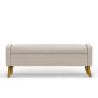 Recamier Bau Londres 1,20m Linho Bege - Clique Decor