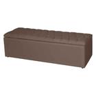 Recamier Baú para o Quarto Lívia 140 cm Casal Suede Cappuccino - Móveis Mafer