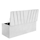 Recamier Baú para o Quarto Saori 195 Cm King material sintético Branco - Móveis Mafer