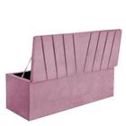 Recamier Baú para o Quarto Saori 195 Cm King Suede Rose - Móveis Mafer