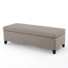 Recamier Bau Veneza 1,20m Suede Bege - Clique Decor - Clique decorações