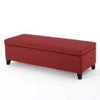 Recamier Bau Veneza 1,20m Suede Vermelho - Clique Decor