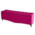 Recamier Calçadeira Baú Casal Queen Decorativa Barcelona 160 cm Rosa Pink Dimazza Móveis