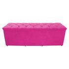 Recamier Calçadeira Baú Decorativa Estrela 90 cm Rosa Pink Dimazza Móveis