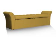 Recamier Calçadeira Baú Egeo Cama Queen 158x51 cm Suede Amarelo - MeuLar Decorações - Meu Lar Decorações de Ambiente