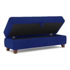 Recamier Calçadeira Bella 1,40m Suede Azul Marinho - Clique Decorações