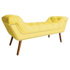 Recamier Calçadeira Estofado Sienna Queen 160 Cm Suede Amarelo - DL DECOR