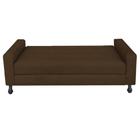 Recamier Calçadeira Sofá Dama  1,60 cm Queen Size Baú Quarto Sala Suede Marrom -Damaffê  Móveis