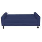 Recamier Calçadeira Sofá Dona 1,60 cm Queen Size Baú Quarto Sala Suede Azul Marinho -Damaffê  Móveis