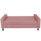 Recamier Calçadeira Sofá Lady 1,40cm Casal Baú Quarto Sala Suede Rose -Damaffê Móveis - DAMAFFE MÓVEIS