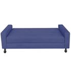 Recamier Calçadeira Sofá Mel 1,95 cm King Size Baú Quarto Sala Suede Azul Marinho -Damaffê Móveis - DAMAFFE MÓVEIS