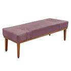 Recamier Decorativo 90cm Kors Veludo Pés de Madeira Uva G63 - Gran Belo