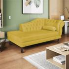 Recamier Diana 160cm Lado Esquerdo Suede Amarelo - Doce Sonho Móveis