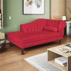 Recamier Diana 160cm Lado Esquerdo Suede Vermelho - ADJ Decor