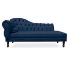 Recamier Divã Cancun 185cm com Capitonê - Direita Suede - Passoni Decor