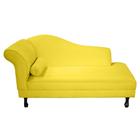 Recamier Divã Dubai 140 cm Braço Direito Amarelo - Topázio Decor