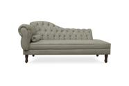 Recamier Divã Juliana 185cm com Strass - Direita Suede - Ecotec Decor