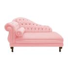 Recamier Divã Namoradeira Larissa 185cm Direito de Quem Senta Corano Rosa Bebe - MB DECOR - Doce Lar Decorações