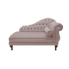 Recamier Divã Namoradeira Larissa 185cm Esquerdo de Quem Senta Suede Rose - INCASA DECOR - Doce Lar Decorações