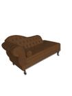 Recamier Divã Namoradeira Sofá Psicologia Consultório Lado Esquerdo Suede Marron Claro 1,80 Cm - ANCHAR ESTOFADOS