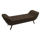 Recamier Divã Odessa P04 195 cm Suede Marrom TCA 942 - Amarena Móveis