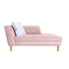 Recamier Divã Paris 1,60m material sintético Rosa Bebe - Lares Decor