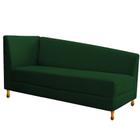 Recamier Divã Valéria 140cm Lado Direito Suede Verde - Amarena Móveis - Am Decor