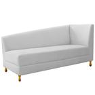 Recamier Divã Valéria 140cm Lado Esquerdo Sintético Branco - Amarena Móveis - Am Decor