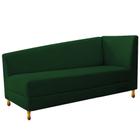 Recamier Divã Valéria 140cm Lado Esquerdo Suede Verde - Amarena Móveis - Am Decor