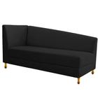 Recamier Divã Valéria 160cm Lado Direito Sintético Preto - Amarena Móveis - Am Decor