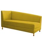 Recamier Divã Valéria 160cm Lado Direito Suede Amarelo - Amarena Móveis - Am Decor