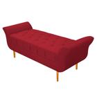 Recamier Estofado Ari 100 cm Solteiro Suede Vermelho - Doce Sonho Móveis