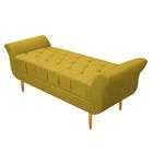 Recamier Estofado Ari 160 cm Queen Size Suede Amarelo - Amarena Móveis - Am Decor