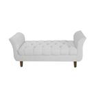 Recamier Estofado Para Hall de Entrada 100 cm Grécia Suede Branco - INCASA DECOR