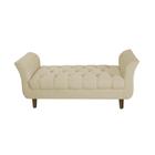 Recamier Estofado Para Hall de Entrada 160 cm Grécia Suede Bege - DL DECOR
