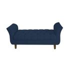 Recamier Estofado Para Hall de Entrada 195 cm Grécia Suede Azul Marinho - INCASA DECOR - Doce Lar Decorações