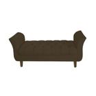 Recamier Estofado Para Hall de Entrada 90 cm Grécia Suede Marrom - INCASA DECOR