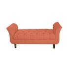 Recamier Estofado Para Quarto Closet 140 cm Grécia Suede Coral - DL DECOR - Doce Lar Decorações