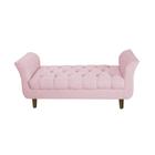 Recamier Estofado Para Quarto Closet 160 cm Grécia Suede Rosa Bebe - INCASA DECOR - Doce Lar Decorações