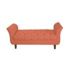 Recamier Estofado Para Sala de Estar 140 cm Grécia Suede Coral - INCASA DECOR