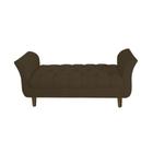 Recamier Estofado Para Sala de Estar 195 cm Grécia Suede Marrom - DL DECOR - Doce Lar Decorações