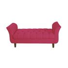 Recamier Estofado Para Sala de Estar 90 cm Grécia Suede Rosa Pink - DL DECOR