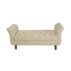 Recamier Estofado Para Salão de Beleza 195 cm Grécia Suede Bege - DL DECOR