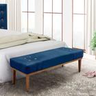 Recamier Gênova Suede Azul Marinho 140 cm - Spezzia Decor