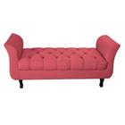 Recamier Grecia Decorativa 90cm Suede Vermelho - Montanaris Decor - MD MONTANARIS DECOR