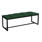 Recamier Industrial Carla 140cm Casal Quarto Box Cama Ferro Preto Suede Verde - Ahz Móveis