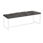 Recamier Industrial Carla 195cm King Size Quarto Box Cama Ferro Branco material sintético Cinza Escuro - Ahz Móveis - AHAZZO MÓVEIS