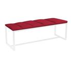 Recamier Industrial Carla 90cm Solteiro Quarto Box Cama Ferro Branco Suede Vermelho - Ahazzo Móveis