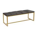 Recamier Industrial Carla 90cm Solteiro Quarto Box Cama Ferro Dourado material sintético Cinza Escuro - Ahazzo Móveis